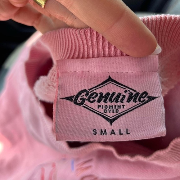 Vintage pastel pink genuine pigment brand oversized crewneck sweatshirt sz s - Picture 4 of 4